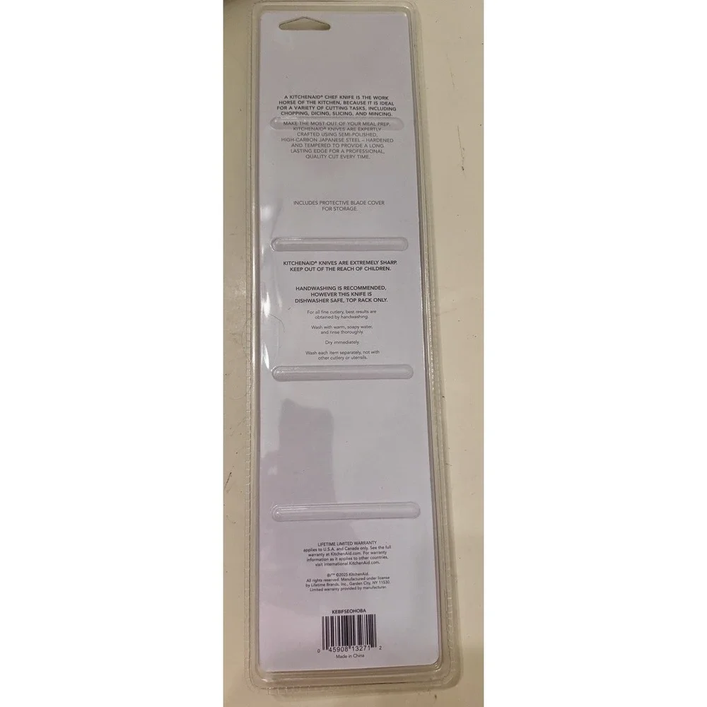 Kitchen Aid 8 Inch Chefs Knife With‎ Blade Cover Japanese Steel Blade